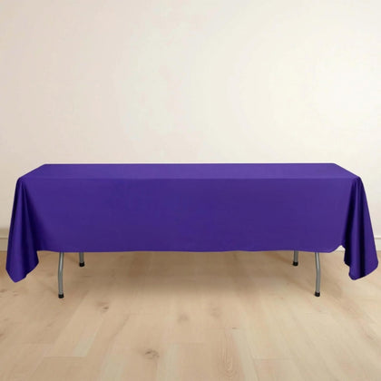 Scuba Rectangular Tablecloth 60"x102" Purple - Wrinkle Free Table Cover