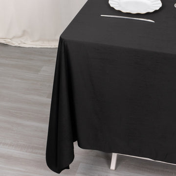 Create Unforgettable Table Settings with the Black Premium Scuba Square Table Overlay