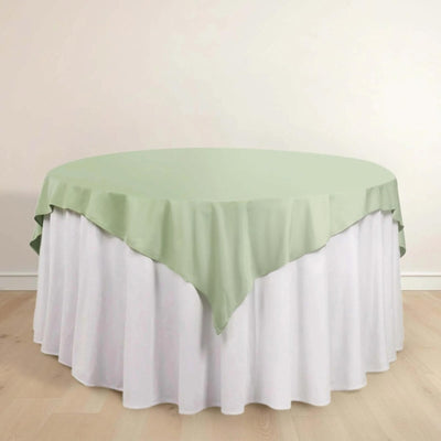 Scuba Square Table Overlay 70"x70" Sage Green - Wrinkle Free & Stain Resistant Table Topper
