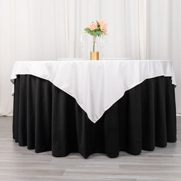 White Premium Scuba Square Table Overlay - Elevate Your Table to Masterpiece