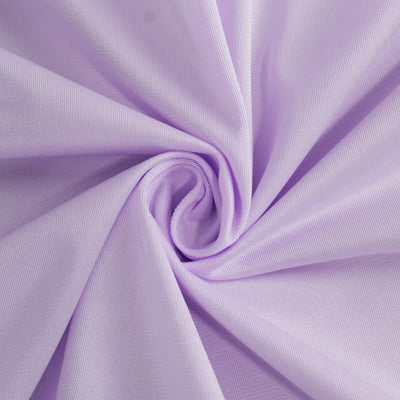 Light purple fabric with a textured surface, elegantly twisted.