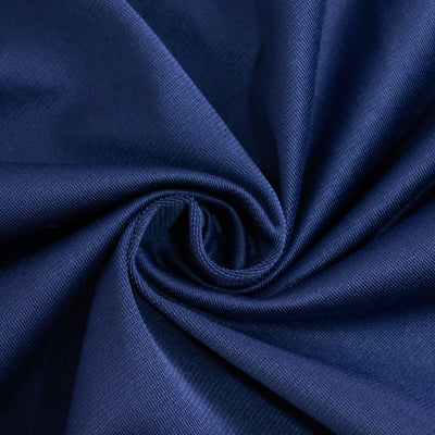 Navy blue fabric with a smooth texture and subtle sheen.
