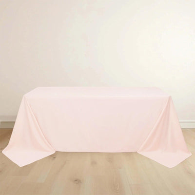 Scuba Rectangular Tablecloth 90"x132" Blush - Seamless Table Cover