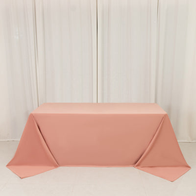 Peach tablecloth draped elegantly over a table