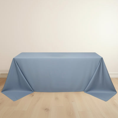 Scuba Rectangular Tablecloth 90"x132" Dusty Blue - Seamless Table Cover
