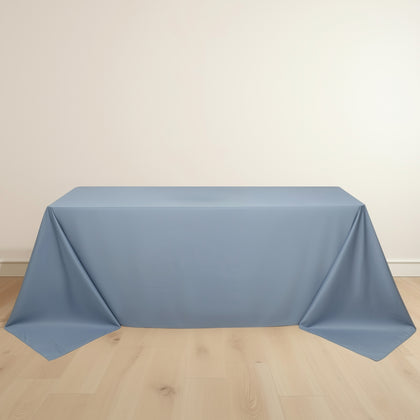 Scuba Rectangular Tablecloth 90"x132" Dusty Blue - Seamless Table Cover