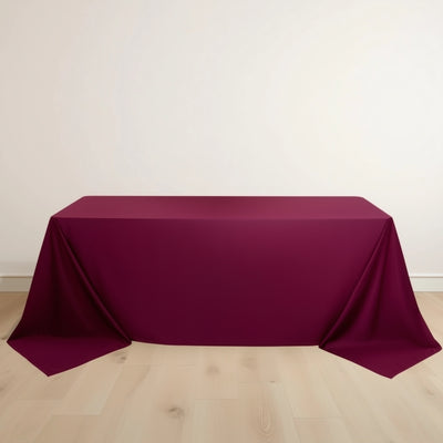 Scuba Rectangular Tablecloth 90"x132" Burgundy - Seamless Table Cover