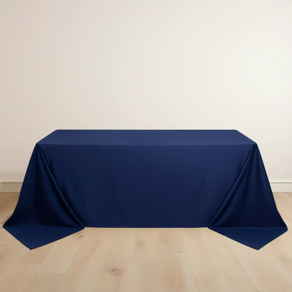 Scuba Rectangular Tablecloth 90"x132" Navy Blue - Seamless Table Cover