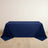 Navy tablecloth draped over a table for elegant events