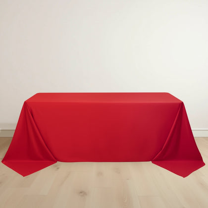 Scuba Rectangular Tablecloth 90"x132" Red - Seamless Table Cover