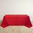 Red tablecloth draped over a table on a plain background