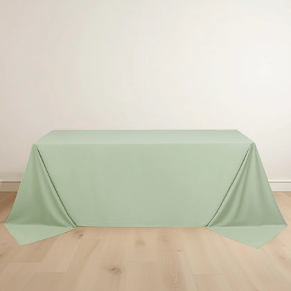 Scuba Rectangular Tablecloth 90"x132" Sage Green - Seamless Table Cover