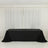 Black tablecloth draped over a table in a minimalist setting.