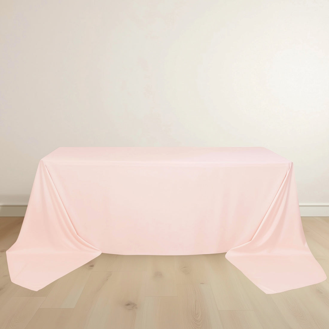 Pink tablecloth draped elegantly over a table