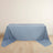Blue tablecloth draped elegantly over a table on a light wooden floor.