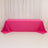 Hot pink tablecloth draped over banquet table
