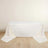 White tablecloth draped elegantly over a table