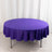 Purple round tablecloth on a circular table