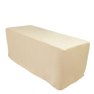 Beige table cover for rectangular tables