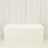 White table cover draped over a rectangular table