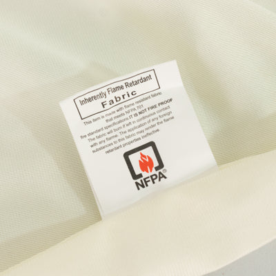 Inherently flame retardant fabric with NFPA label