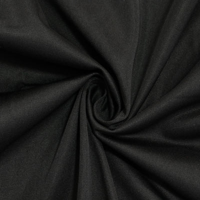 Black fabric with a smooth texture in a spiral layout. #whtbkgd