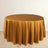 Round mustard tablecloth on a wooden floor.