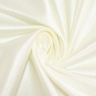 White satin fabric with a smooth, shiny texture.