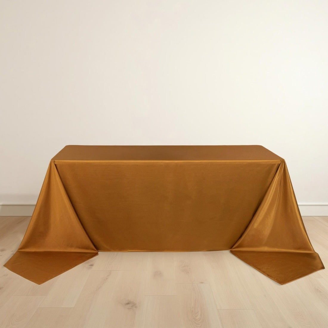 Brown tablecloth draped elegantly over a table