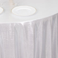 120inch Silver Shimmer Sequin Dots Polyester Tablecloth, Wrinkle Free Sparkle Glitter Tablecover