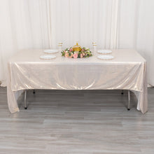 60x126inch Beige Shimmer Sequin Dots Polyester Tablecloth, Sparkle Glitter Tablecover