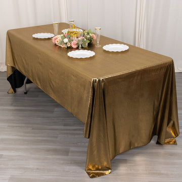 Experience the Timeless Beauty of the Antique Gold Polyester Tablecloth