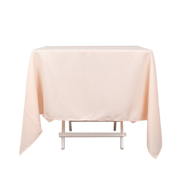 Create Unforgettable Memories with the Blush Premium Seamless Polyester Square Tablecloth