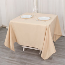 70x70inch Beige Seamless Polyester Square Tablecloth