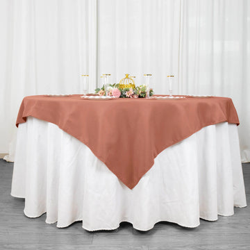 Versatile and Stylish Terracotta (Rust) Table Overlay