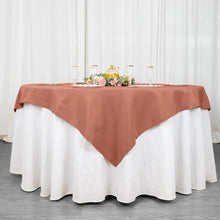 Terracotta (Rust) Premium Seamless Polyester Square Table Overlay 220GSM - 70inch