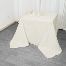 90inch Ivory 200 GSM Seamless Premium Polyester Square Tablecloth