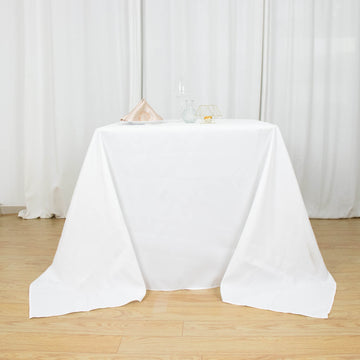 Durable and Versatile White Tablecloth