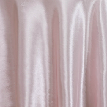 Create Unforgettable Memories with Our Blush Satin Tablecloth