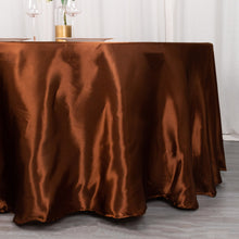 120 Cinnamon Brown Smooth Seamless Satin Round Tablecloth