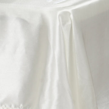 Create a Festive Mood with the Ivory Satin Tablecloth