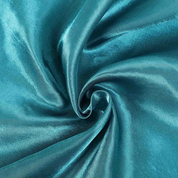 Create Memorable Moments with the Peacock Teal Satin Tablecloth