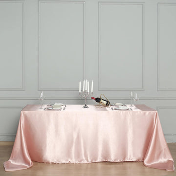 Dusty Rose Satin Tablecloth: The Perfect Choice for Event Décor