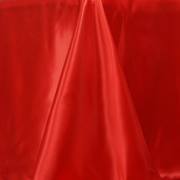 Create a Festive Atmosphere with the Red Satin Tablecloth