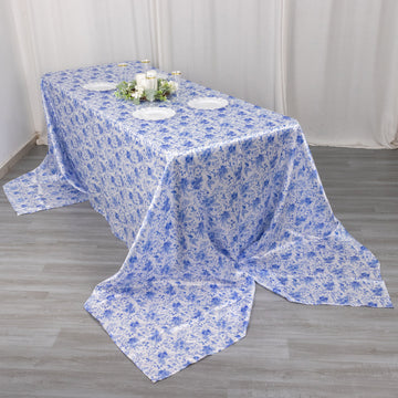 Create Unforgettable Moments with White Blue Tablecloth