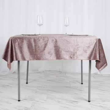 Elegant Mauve Velvet Tablecloth for a Luxurious Touch