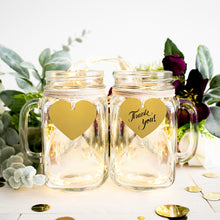 50 Pack | 2inch Gold Printable Heart Shape Wedding Favor Gift Tags