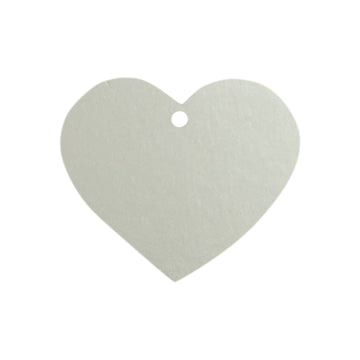 Bulk Pack of Silver Heart Shape Wedding Favor Gift Tags