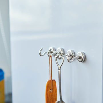 Silver Metal Heavy Duty Magnetic Hooks for Versatile Use