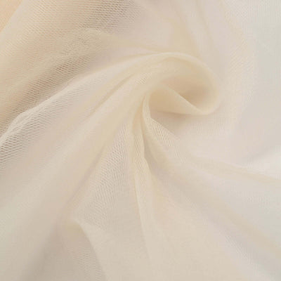 Lightweight beige tulle fabric with a soft, delicate texture.